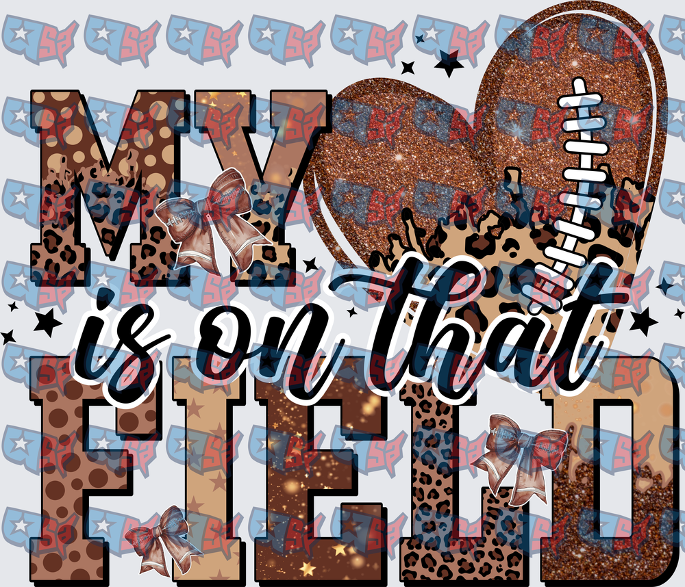 My Heart Is On That Field Football Leopard (DTF)