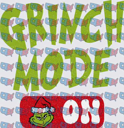 Grinch Mode On Grumpy Christmas Character (DTF)