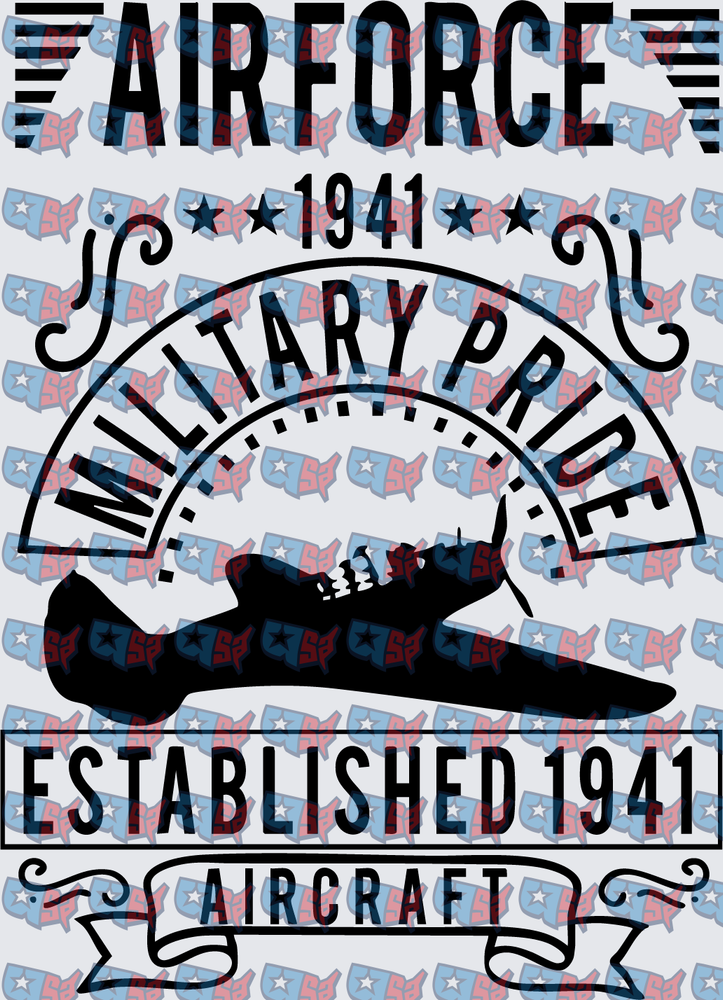 Air Force 1941 Military Pride Aircraft Vintage Badge (DTF)