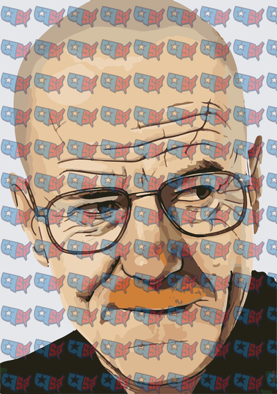 Bald Man With Glasses Pop Art Portrait (DTF)
