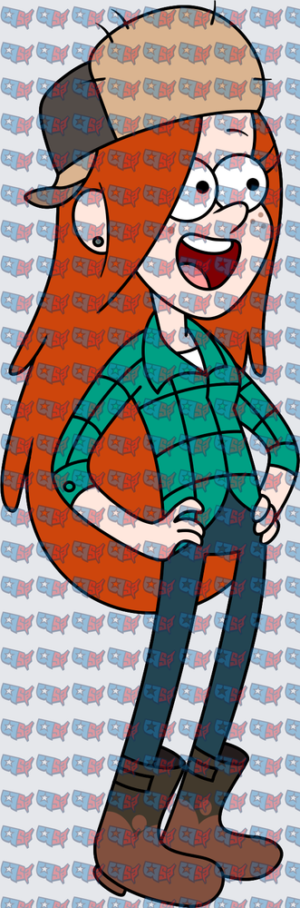 Laughing Redhead Girl Backwards Cap Flannel Shirt (DTF)