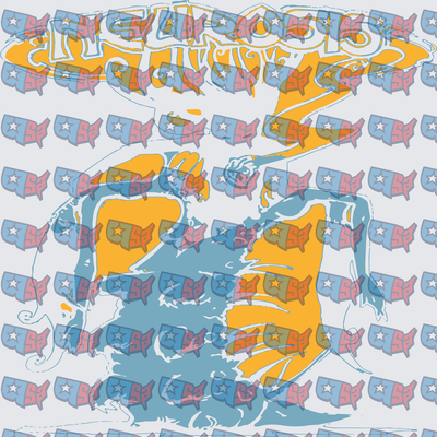 Retro Graffiti Style Portrait Blue Yellow Tones (DTF)