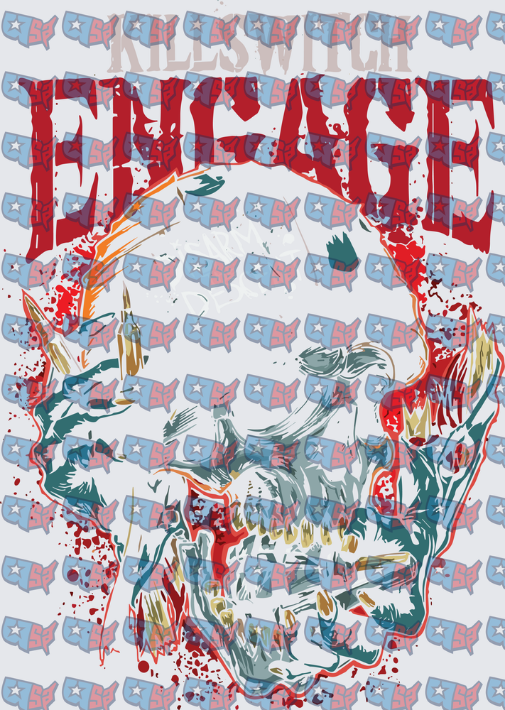 Metalcore Band Splatter Skull Graphic Design (DTF)