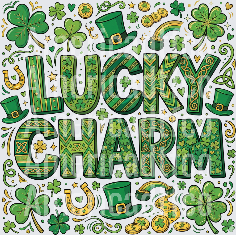 Lucky Charm St. Patrick's Day Doodle Design (DTF)