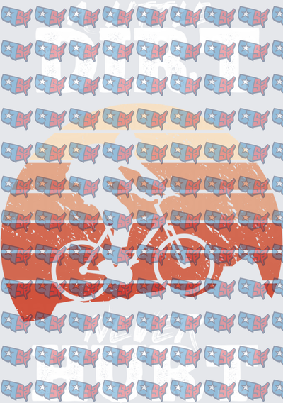 Retro Sunset Bicycle Rider Vintage Design (DTF)