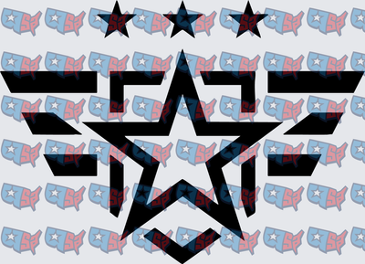 Bold Star Military Wings Black Design (DTF)