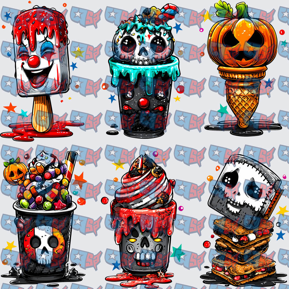 Halloween Horror Spooky Desserts Six Pack Bundle (DTF)