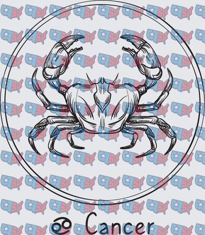 Cancer Zodiac Crab Circle Astrology Sign (DTF)