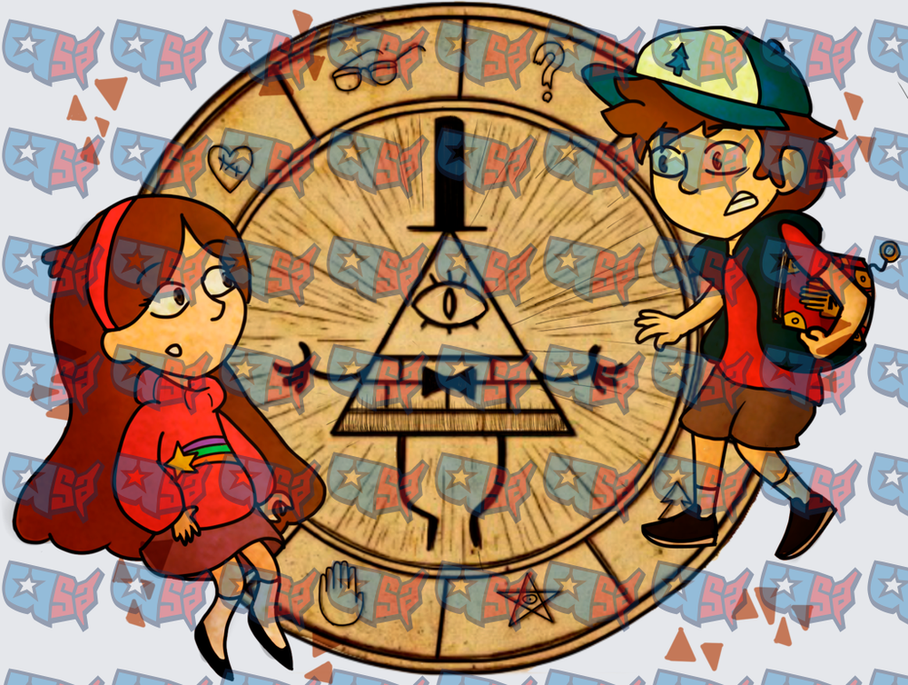 Twin Siblings With Mystery Wheel Eye Symbol (DTF)
