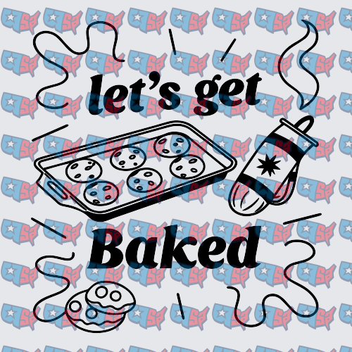 Let's Get Baked Cookie Sheet Oven Mitt Design (DTF)