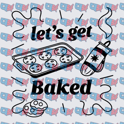 Let's Get Baked Cookie Sheet Oven Mitt Design (DTF)