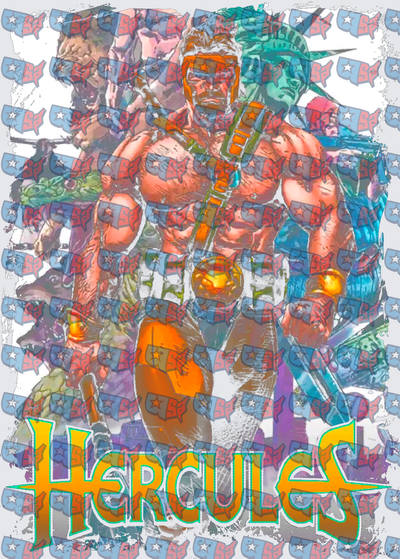 Hercules Marvel Comics Mighty Hero Collage (DTF)