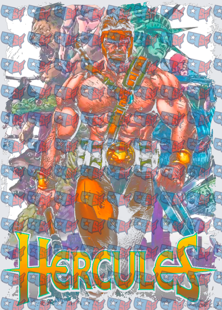 Hercules Marvel Comics Mighty Hero Collage (DTF)