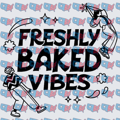Freshly Baked Vibes Retro Dancing Figures (DTF)