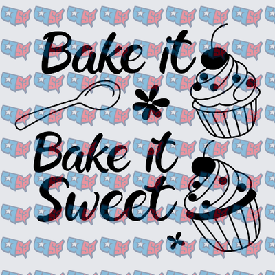 Bake It Sweet Cupcake Spoon Baking Design (DTF)