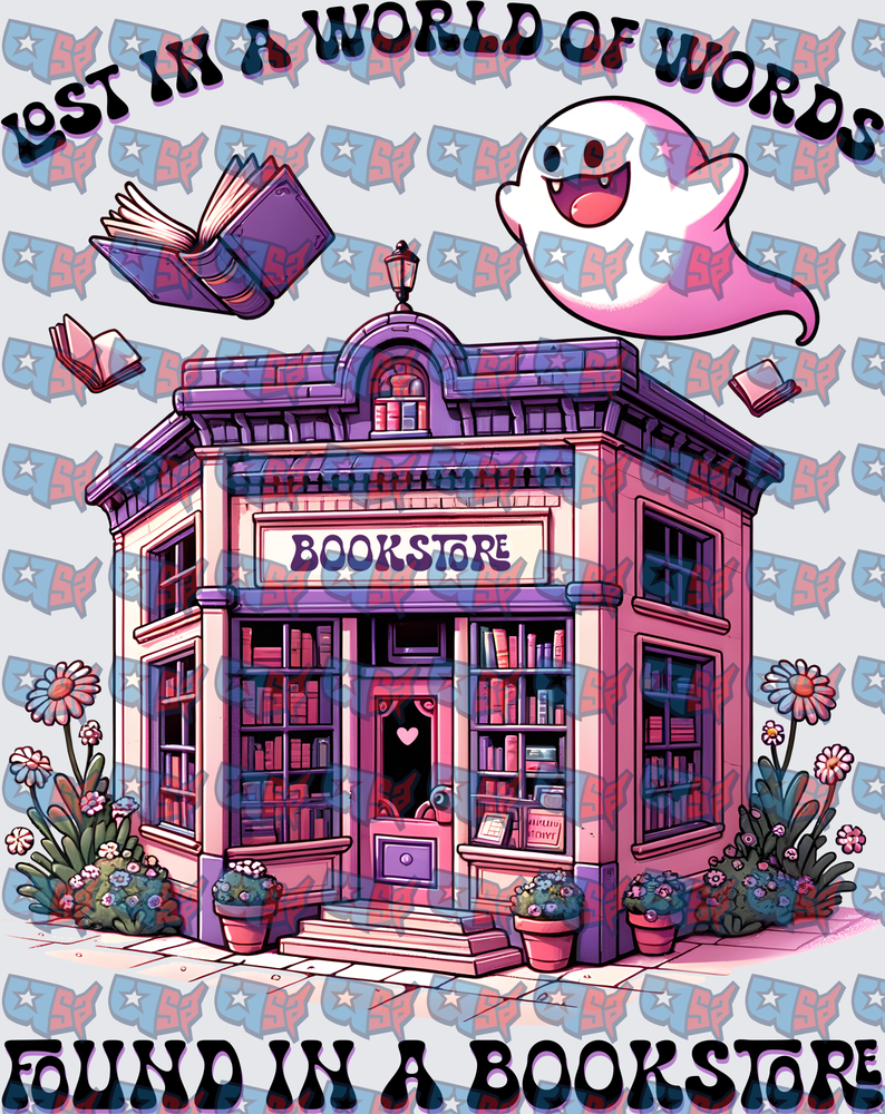 Lost In A World Of Words Ghost Bookstore (DTF)