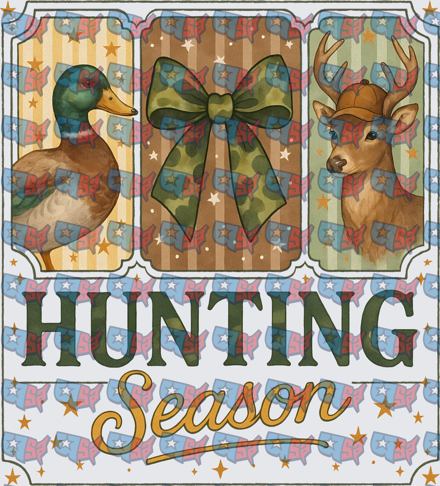 Hunting Season Mallard Duck Deer Camo Bow (DTF)