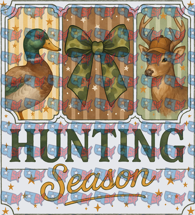 Hunting Season Mallard Duck Deer Camo Bow (DTF)