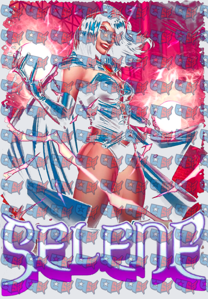 Selene Marvel Comics Villain White Hair Energy Power (DTF)