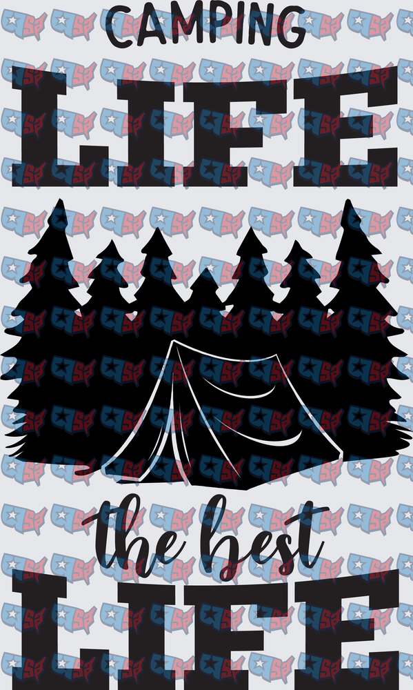 Camping Life The Best Life Pine Trees Tent (DTF)