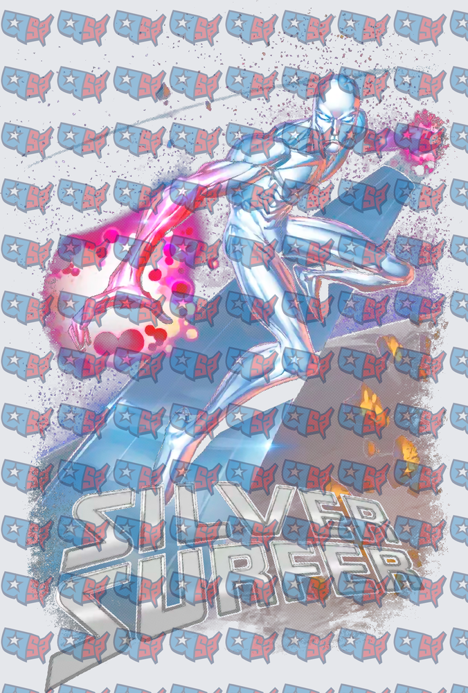 Silver Surfer Cosmic Power Surfboard Rider (DTF)