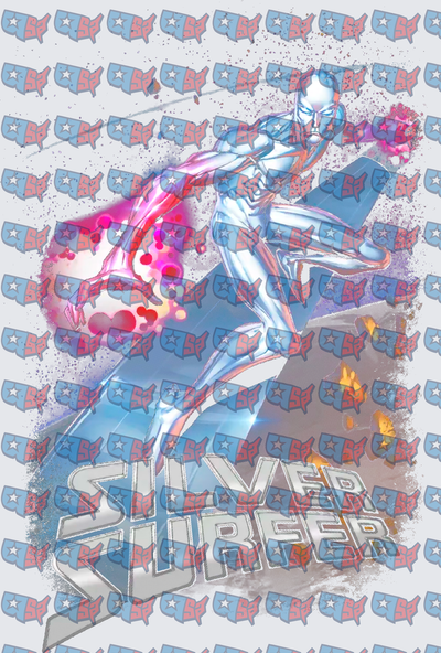 Silver Surfer Cosmic Power Surfboard Rider (DTF)