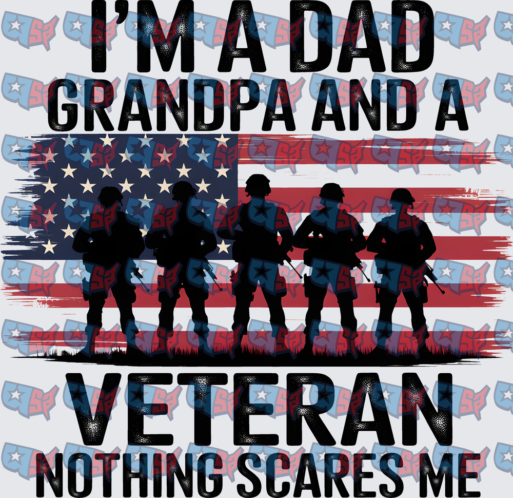 I'm A Dad Grandpa And A Veteran Nothing Scares Me (DTF)