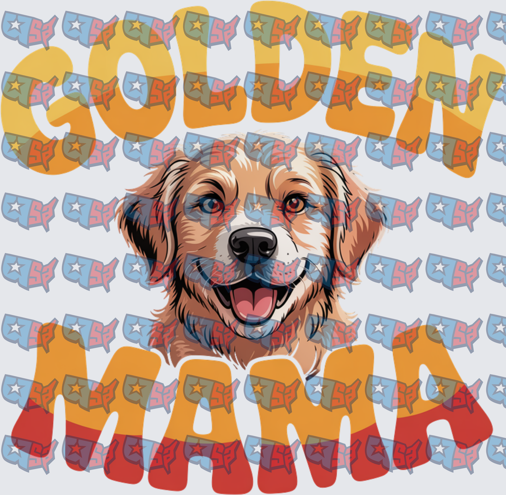 Golden Mama Retro Golden Retriever Dog (DTF)
