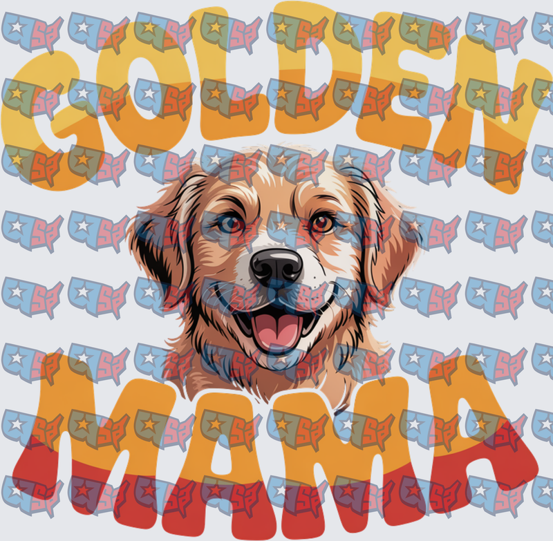 Golden Mama Retro Golden Retriever Dog (DTF)