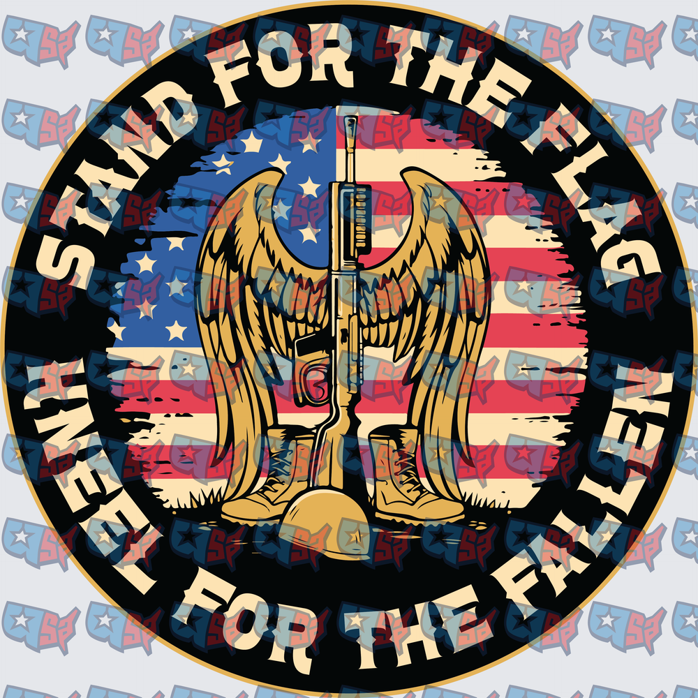 Stand For The Flag Kneel For The Fallen Patriotic Military Memorial (DTF)