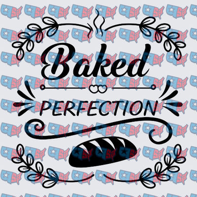 Baked Perfection Bread Floral Frame Typography (DTF)