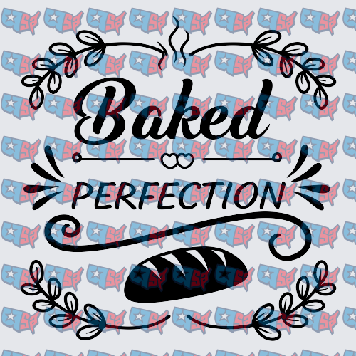 Baked Perfection Bread Floral Frame Typography (DTF)