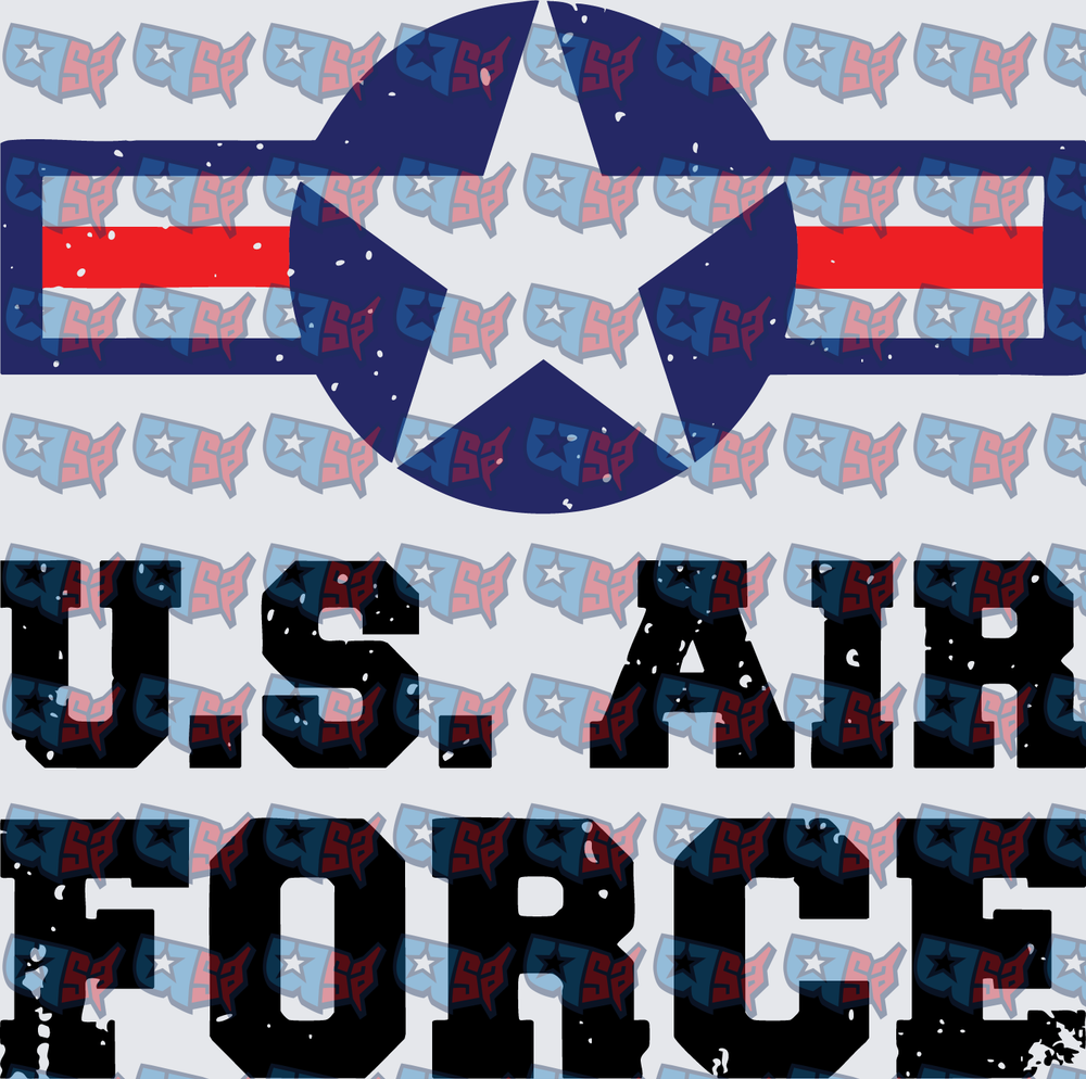 US Air Force Star Roundel Military Distressed Graphic (DTF)