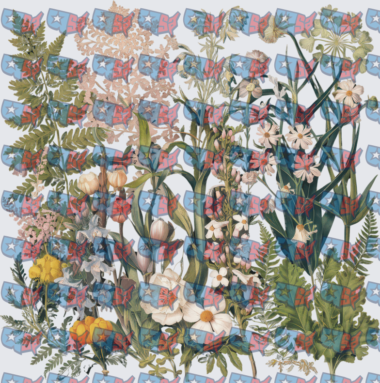 Vintage Botanical Wildflower Garden Illustration (DTF)