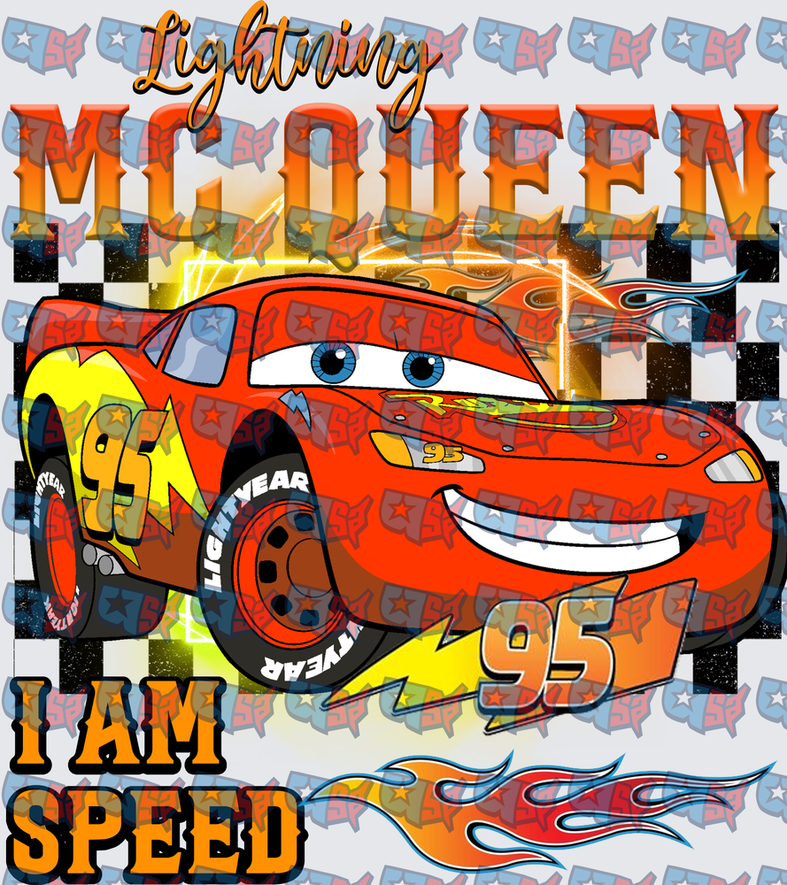 Lightning McQueen 95 I Am Speed Racing Design (DTF)