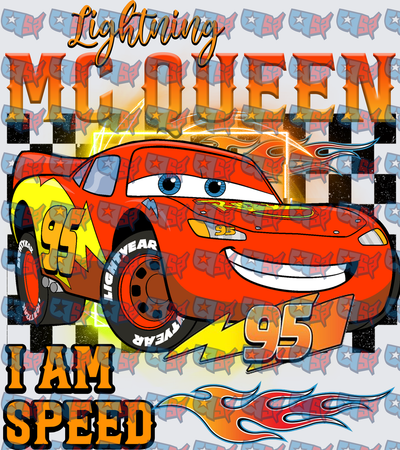 Lightning McQueen 95 I Am Speed Racing Design (DTF)