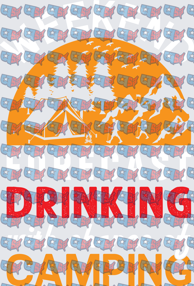 Weekend Drinking Camping Outdoor Sunset Tent Design (DTF)