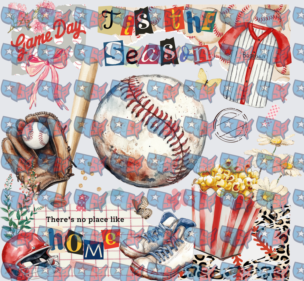 Tis The Season Baseball Game Day Collage (DTF)