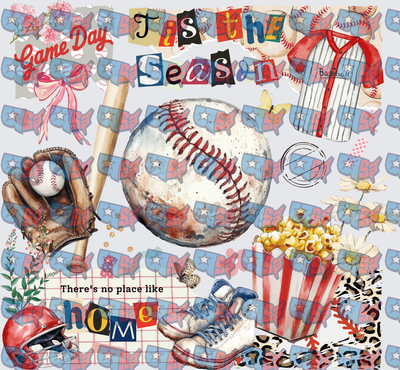 Tis The Season Baseball Game Day Collage (DTF)