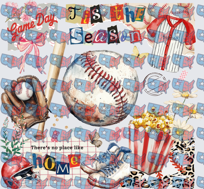 Tis The Season Baseball Game Day Collage (DTF)