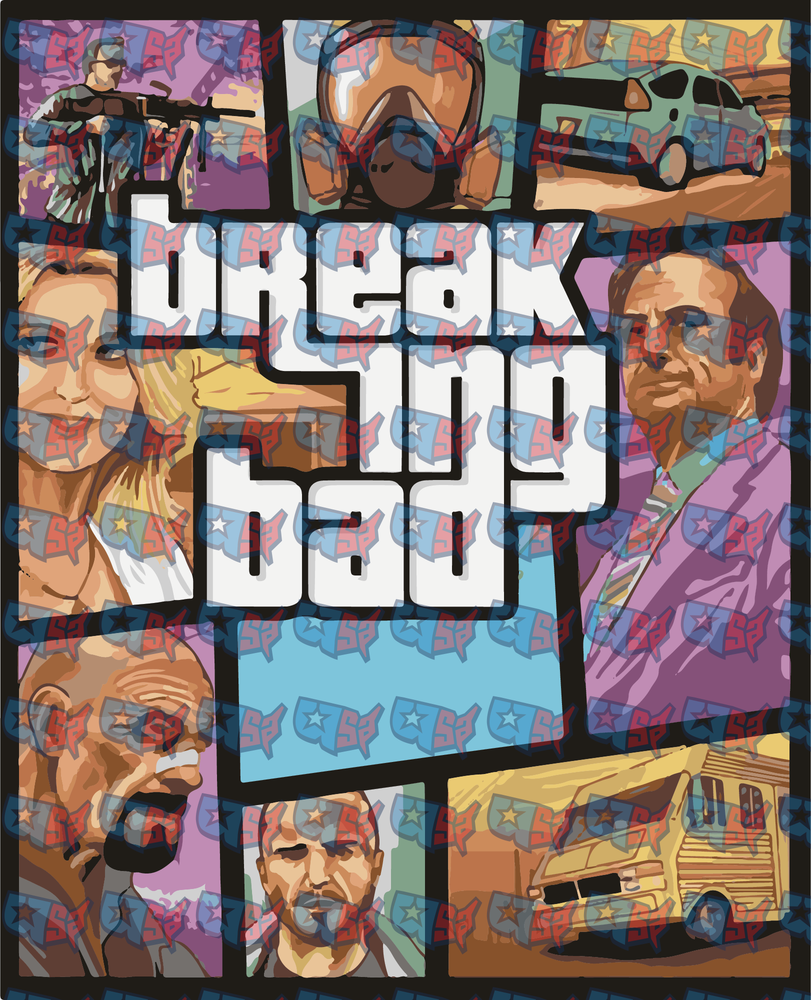 Breaking Bad GTA Style Mashup Art (DTF)
