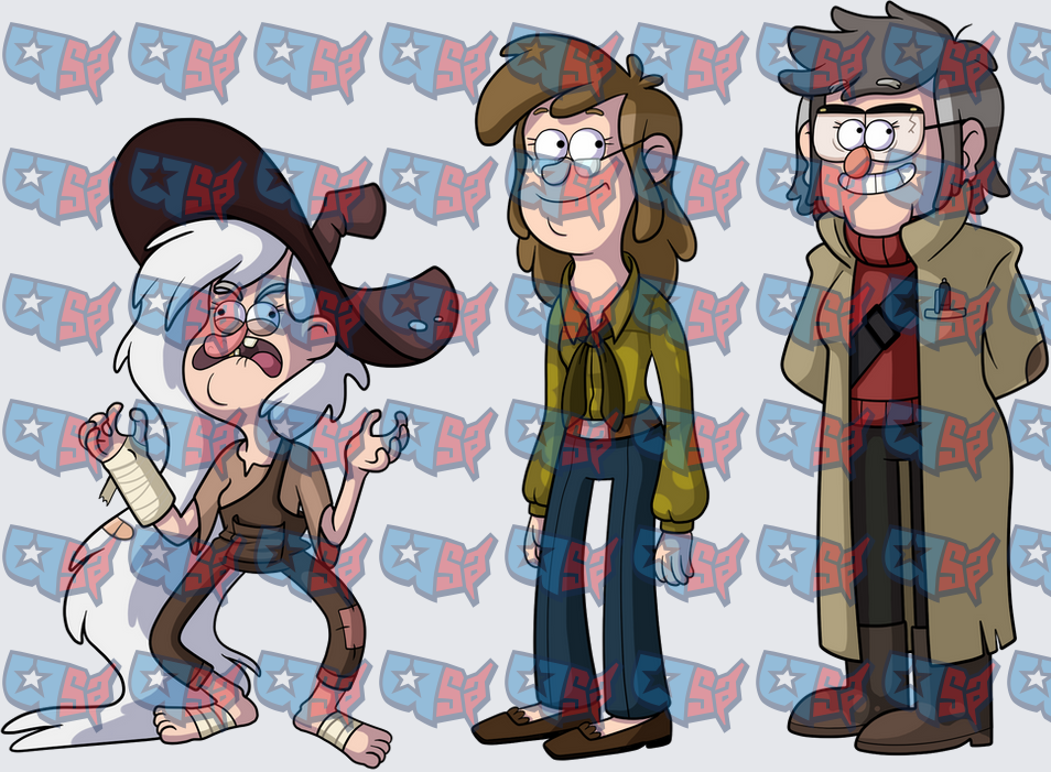 Gravity Falls Stan Pines Three Character Lineup (DTF)