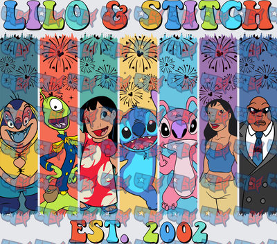 Lilo & Stitch Character Squad Est 2002 (DTF)