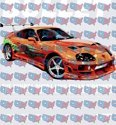 Orange Supra MK4 Fast Furious Brian O'Conner Car (DTF)
