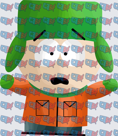 Shocked Animated Boy Green Hat Orange Jacket (DTF)
