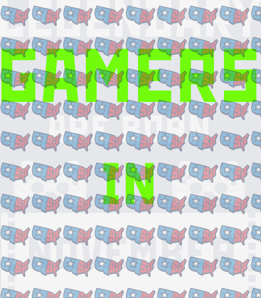 Gamers Are Born In November USA Map Pattern (DTF)