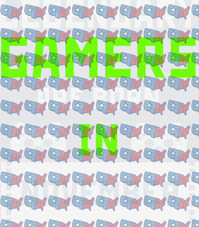 Gamers Are Born In November USA Map Pattern (DTF)