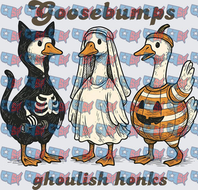 Halloween Costume Geese Goosebumps Ghoulish Honks (DTF)