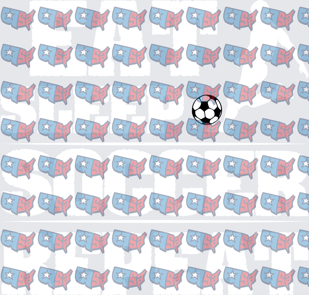 USA Map Soccer Ball Patriotic Pattern (DTF)