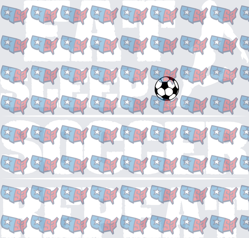 USA Map Soccer Ball Patriotic Pattern (DTF)